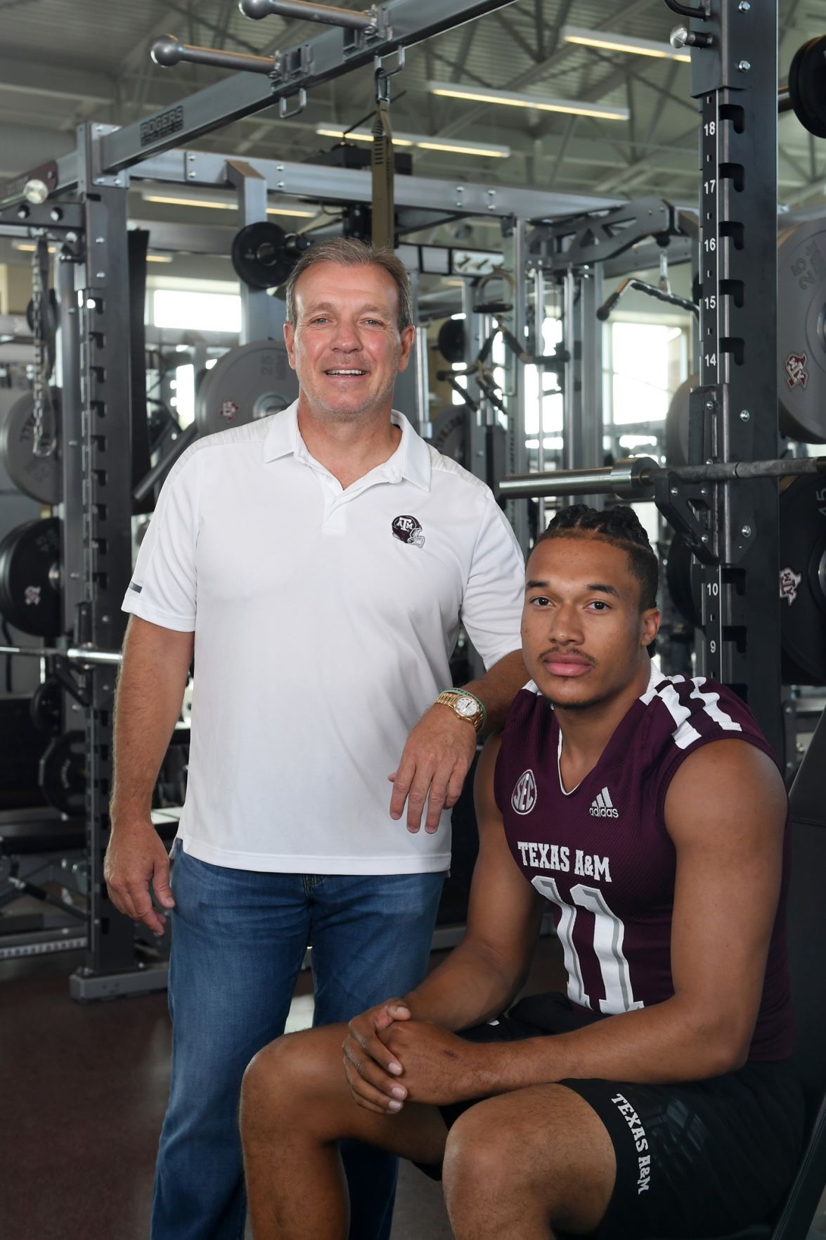 Jimbo Fisher and Kellen Mond